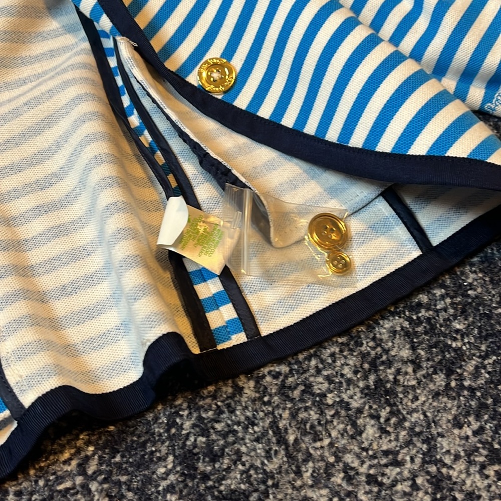 NWOT Lilly Pulitzer Malibu Blazer with Navy Trim. - Picture 6 of 6